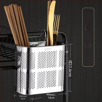 Κρεμάμενος Δοχέας Για Chopsticks, Τετράγωνος Δραναγής Ράκ, Αντιμουχλικός, Υλικό PP