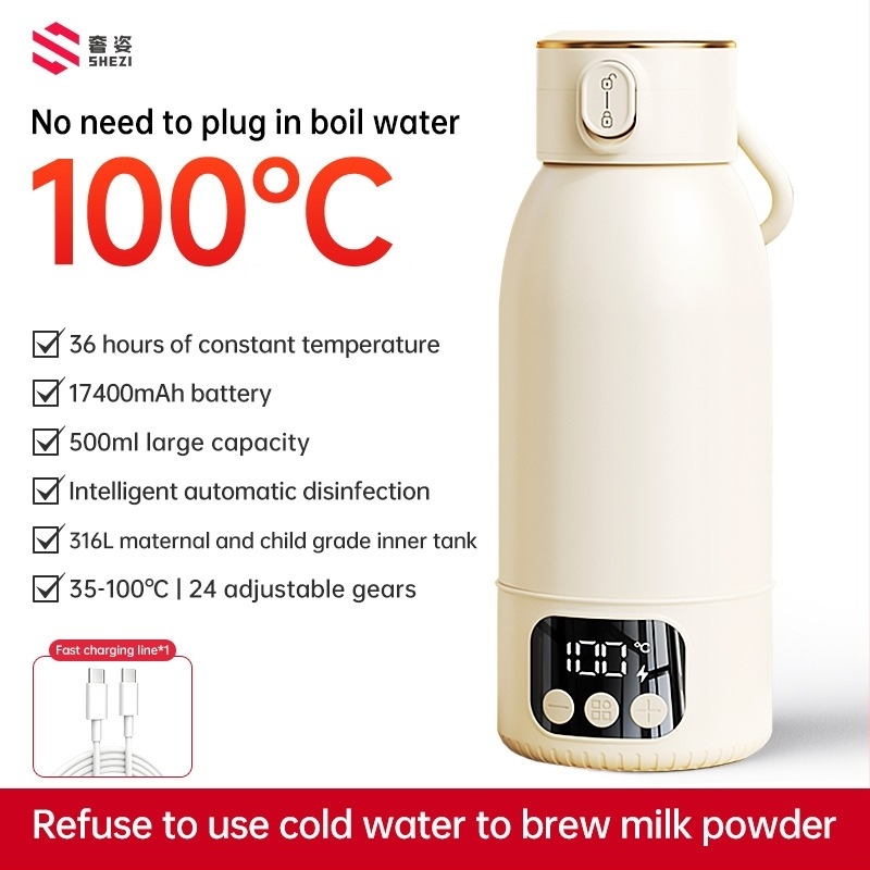 Ασύρματος Φορητός Θερμαντήρας Θηλής, Μοντέλο Tn-11, Ανοξείδωτος Ατσάλι, 100W, Τροφοδοσία USB/Type-C