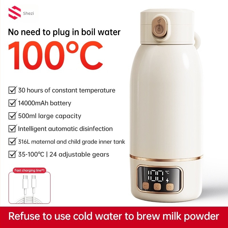 Ασύρματος Φορητός Θερμαντήρας Θηλής, Μοντέλο Tn-11, Ανοξείδωτος Ατσάλι, 100W, Τροφοδοσία USB/Type-C