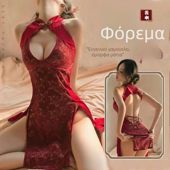 Cheongsam εσώρουχο με αποκαλυπτικό ντεkolτέ, πολυεστέρας, 95–100% πολυεστέρας, Momoichiro