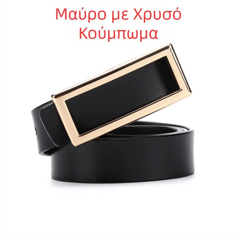 Ζώνη γυναικεία – Κορεατικού στυλ, δερμάτινη split cowhide με μεταφορική εκτύπωση, αγκράφα από κράμα με λεία πόρπη, ελαφρύ σώμα, Yi Yang Leather Goods