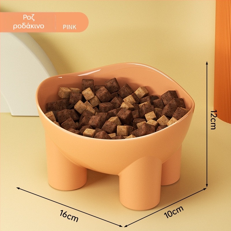 Μπολ για γάτες με σχέδιο ποδιού ελέφαντα, προστασία του λαιμού, αντιανατροπή