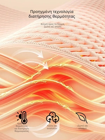 Μητρικό θερμικό σετ για φθινόπωρο-χειμώνα με άνοιγμα για θηλάσμό, μακριά μανίκια, πολυεστέρας-σπάντεξ 90–95%, ιαπωνο-κορεατικό στυλ ανάπαυσης