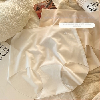 Γυναικείες εσώρουχες με ψηλή μέση από Ice Silk, αναπνέουσες και γρήγορο στέγνωμα; κύριο ύφασμα: νάιλον; επένδυση καβάλου: βαμβάκι; πλέξη: πλεκτό.