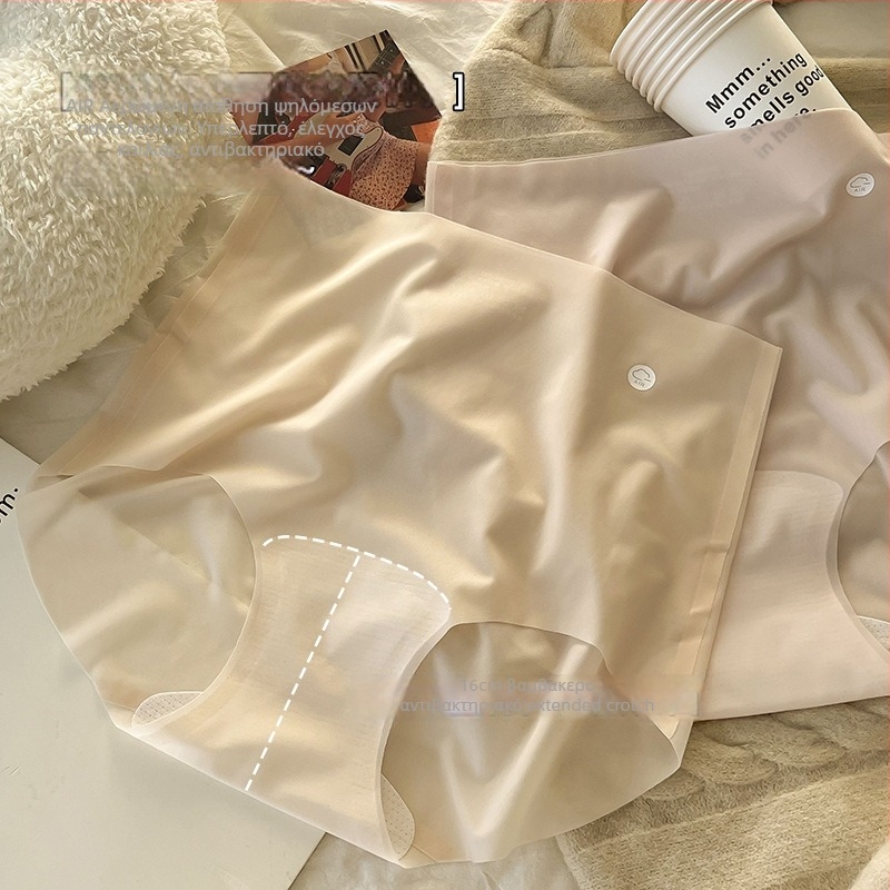 Γυναικείες εσώρουχες με ψηλή μέση από Ice Silk, αναπνέουσες και γρήγορο στέγνωμα; κύριο ύφασμα: νάιλον; επένδυση καβάλου: βαμβάκι; πλέξη: πλεκτό.