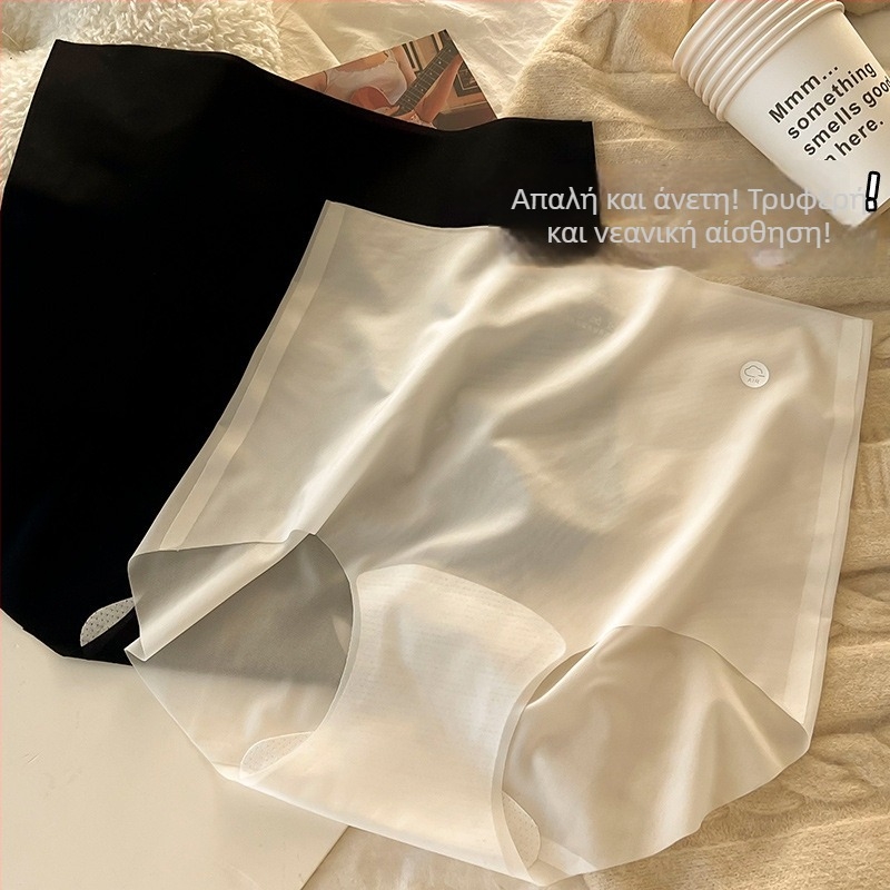 Γυναικείες εσώρουχες με ψηλή μέση από Ice Silk, αναπνέουσες και γρήγορο στέγνωμα; κύριο ύφασμα: νάιλον; επένδυση καβάλου: βαμβάκι; πλέξη: πλεκτό.