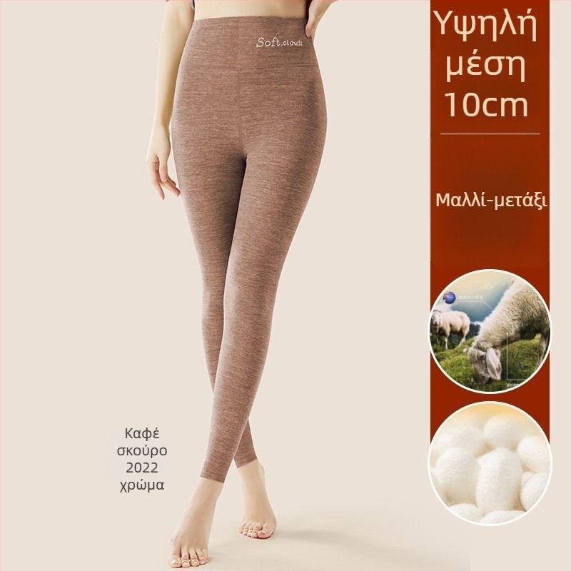 Γυναικείοι θερμικοί παντελόνες με fleece εσωτερικό, cropped, μονόχρωμο, πολυεστέρας 80–90%, 201–250 g/m², ανύψωση γλουτών