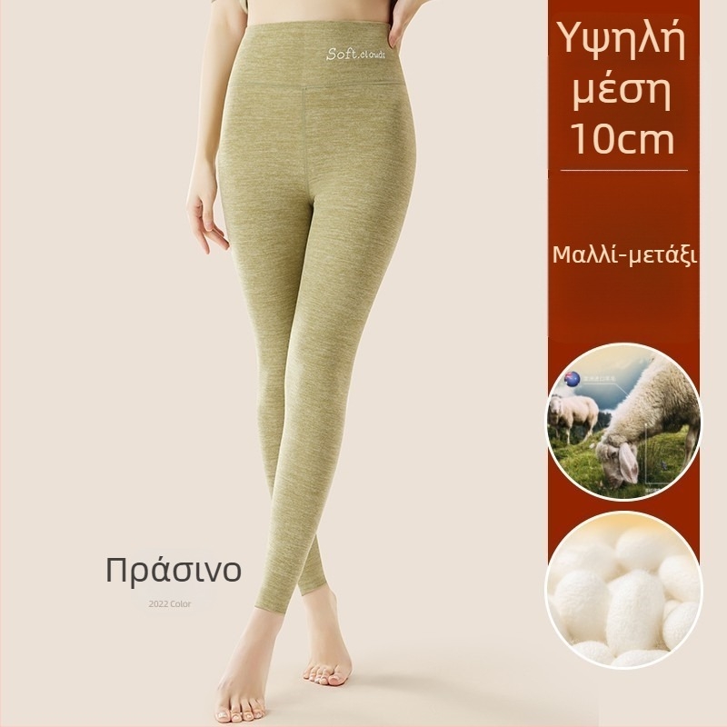 Γυναικείοι θερμικοί παντελόνες με fleece εσωτερικό, cropped, μονόχρωμο, πολυεστέρας 80–90%, 201–250 g/m², ανύψωση γλουτών