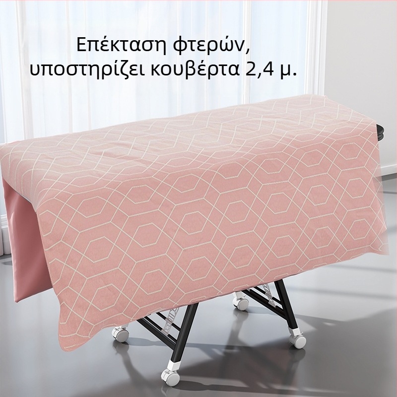 Απλώστρα ρούχων με βάση στο πάτωμα, πτυσσόμενη, σε σχήμα φτερού, από σίδηρο