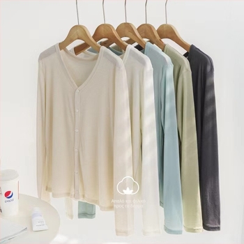 Γυναικείος cardigan Lyocell με UV προστασία UPF50+ – χαλαρή γραμμή, μακριά μανίκια, λεπτή ύφανση (καλοκαίρι 2025)