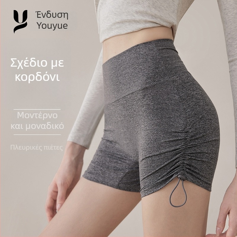 Γυναικείος αναπνεύσιμος σορτς γιόγκα και άσκησης – μήκος τριών τεταρτών, πολυεστέρας, μάρκα Youyou, Καλοκαίρι 2025