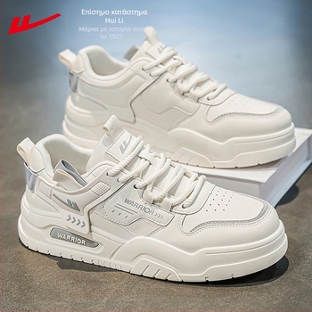 Warrior ανδρικά sneakers: στρογγυλή μύτη, επάνω μέρος από συνθετικό δέρμα, ύψος μέχρι τον αστράγαλο, σόλα PVC, κορδόνια – χειμερινά αθλητικά παπούτσια