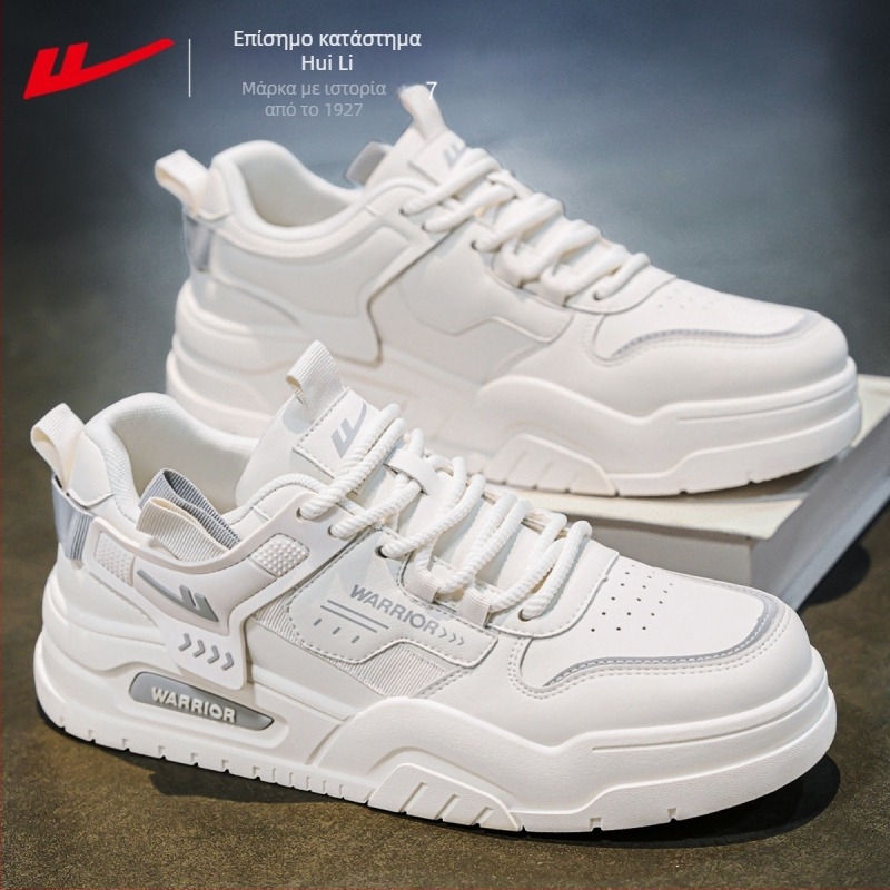 Warrior ανδρικά sneakers: στρογγυλή μύτη, επάνω μέρος από συνθετικό δέρμα, ύψος μέχρι τον αστράγαλο, σόλα PVC, κορδόνια – χειμερινά αθλητικά παπούτσια