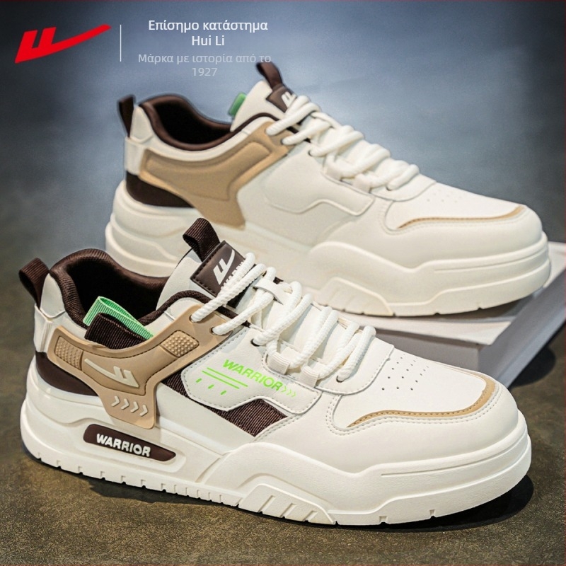 Warrior ανδρικά sneakers: στρογγυλή μύτη, επάνω μέρος από συνθετικό δέρμα, ύψος μέχρι τον αστράγαλο, σόλα PVC, κορδόνια – χειμερινά αθλητικά παπούτσια