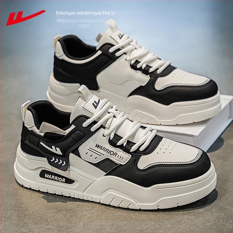 Warrior ανδρικά sneakers: στρογγυλή μύτη, επάνω μέρος από συνθετικό δέρμα, ύψος μέχρι τον αστράγαλο, σόλα PVC, κορδόνια – χειμερινά αθλητικά παπούτσια