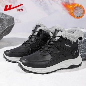 Μποτάκια χιονιού, επάνω μέρος από τεχνητό PU, εσωτερικό από τεχνητό κοντό βελούδινο ύφασμα, Χειμώνας 2025, στυλ χαλαρό