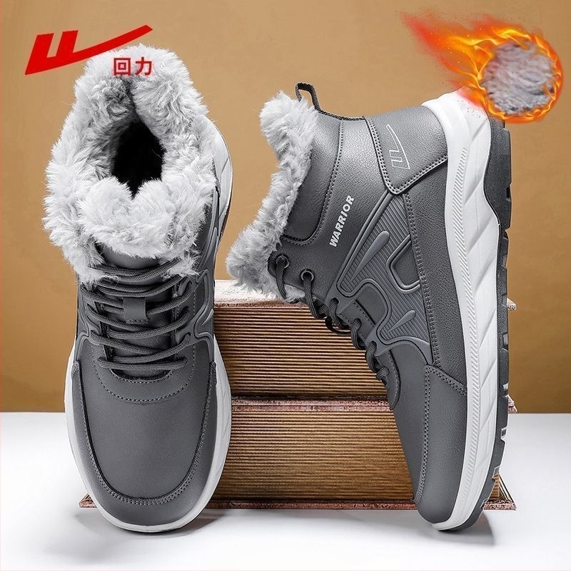 Μποτάκια χιονιού, επάνω μέρος από τεχνητό PU, εσωτερικό από τεχνητό κοντό βελούδινο ύφασμα, Χειμώνας 2025, στυλ χαλαρό