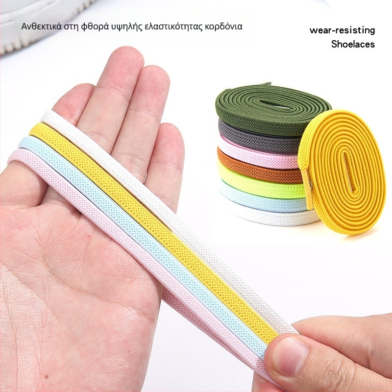 PC046 Σύστημα κορδονιών παπουτσιών χωρίς δέσιμο – ελαστικό, κατάλληλο για sneakers, δερμάτινα παπούτσια, μποτάκια, casual και υφαντά – μήκος 1 m – Jin Ying