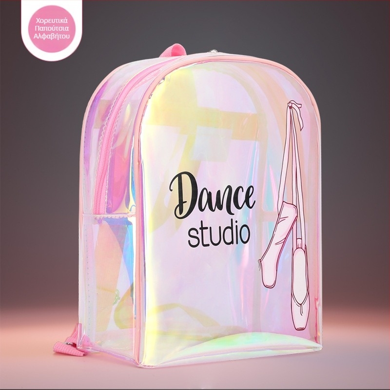 Τσαντάκι πλάτης χορού για κορίτσια από PU – καμπυλωτός ιμάντας ώμου, μοτίβο anime χαρακτήρων, κατάλληλο για εσωτερικούς αθλητισμούς