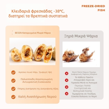 Τροφή χελωνών Bessen – Καταψυγμένα-ξηραμένα μικρά ψάρια και αποξηραμένες χελώνες για κατοικίδια ενυδρείου