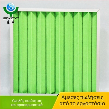 Φίλτρο αέρα τύπου πλακέ για σύστημα φρέσκου αέρα – χονδροειδούς απόδοσης G3/G4, πλάκα-και-πλαίσιο, μοντέλο SY-GLQ-3003, περιοχή φιλτραρίσματος 1000