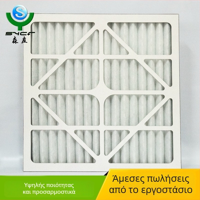 Φίλτρο αέρα τύπου πλακέ για σύστημα φρέσκου αέρα – χονδροειδούς απόδοσης G3/G4, πλάκα-και-πλαίσιο, μοντέλο SY-GLQ-3003, περιοχή φιλτραρίσματος 1000