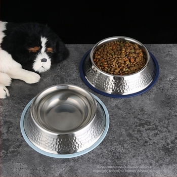 Μπολ για κατοικίδια από ανοξείδωτο ατσάλι με αντιανατροπή και αντιολισθητικό σχεδιασμό, μη τοξικό