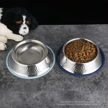 Μπολ για κατοικίδια από ανοξείδωτο ατσάλι με αντιανατροπή και αντιολισθητικό σχεδιασμό, μη τοξικό