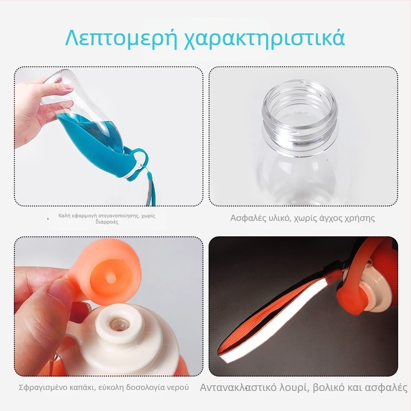 Ποτήρι νερού για σκύλους, σιλικόνης, χωρητικότητας 580 ml, φορητό εξωτερικό κύπελλο πόσης με αυτόματη τροφοδοσία, μάρκα Hupp