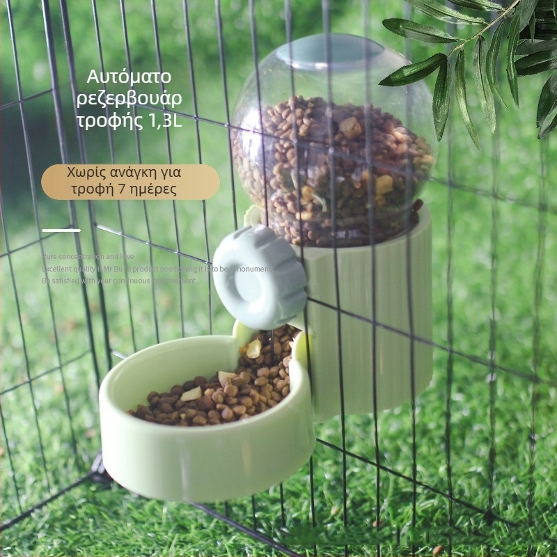Αυτόματη ταΐστρα για κατοικίδια και μπολ νερού με διαφανή φυσαλίδα, σχέδιο κρεμαστής κασέτας κλουβιού, μεγάλη χωρητικότητα (Υλικό: Πλαστικό; Προέλευση: Zhejiang; Συνολικό σετ αυτόματης σίτισης: Ναι; Συσκευασία: 36 τεμάχια; Κατηγορία: Είδη διατροφής κατοικί