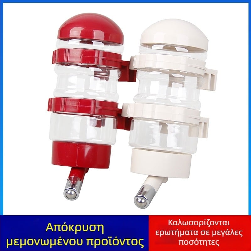 Αυτόματος διανομέας νερού για σκύλους και γάτες, κρεμαστό δοχείο με στρογγυλό στόμιο από ανοξείδωτο χάλυβα, μάρκα LXGPET