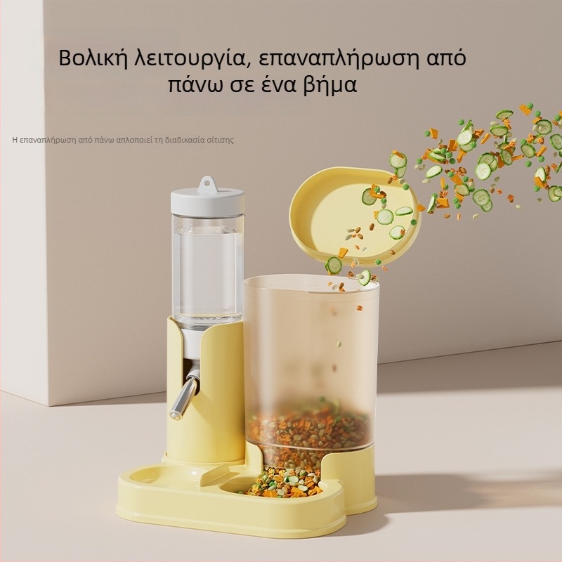 Αυτόματος διανομέας φαγητού και νερού για χάμστερ, τσιντσιλά και ινδικά χοιρίδια με φιάλη νερού με μπίλια — Υλικό: PP; Προέλευση: Zhejiang; Μάρκα: Jiawang yimiao