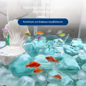 Ακανόνιστος γυάλινος λίθος για το κάτω μέρος κήπου και ενυδρείου, 500 g, 1 τεμάχιο