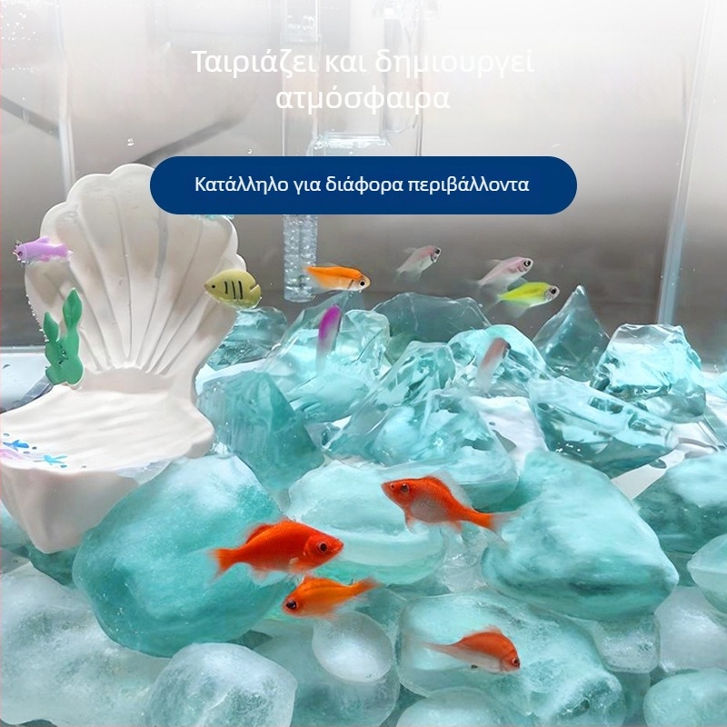 Ακανόνιστος γυάλινος λίθος για το κάτω μέρος κήπου και ενυδρείου, 500 g, 1 τεμάχιο