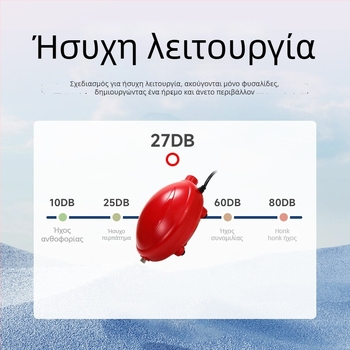 Naichong αντλία οξυγονοποίησης ενυδρείου με DC τροφοδοσία, ρυθμιζόμενη παροχή αέρα και βαθιά οξυγόνωση.