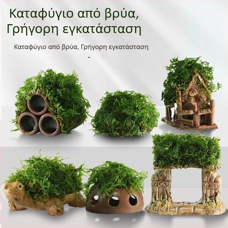 Κεραμικό διακοσμητικό για ενυδρείο με καλύψεις και τοπία — Μάρκα Crazy aquatic plants; Υλικό κεραμικό; Λειτουργία: κάλυψη και διαμόρφωση τοπίου; Κύριος σκοπός: διαμόρφωση τοπίου και κάλυψη