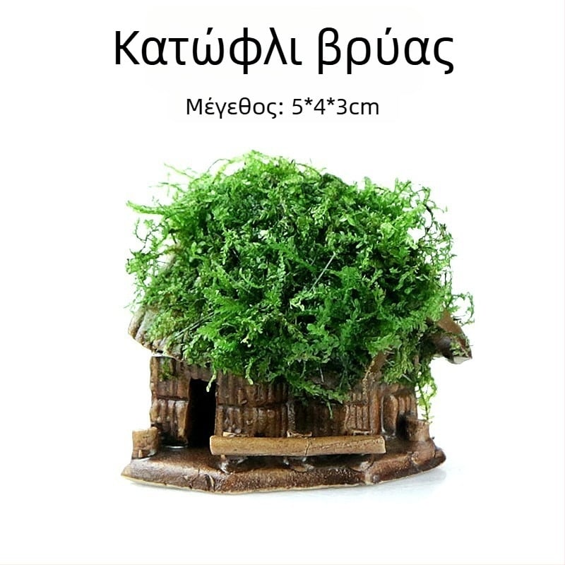 Κεραμικό διακοσμητικό για ενυδρείο με καλύψεις και τοπία — Μάρκα Crazy aquatic plants; Υλικό κεραμικό; Λειτουργία: κάλυψη και διαμόρφωση τοπίου; Κύριος σκοπός: διαμόρφωση τοπίου και κάλυψη