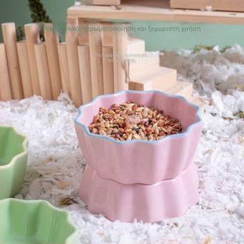 Κεραμικό μπολ φαγητού για χάμστερ, με αντιανατροπή σχεδίαση, μάρκα Shuo Ni, μπολ για κατοικίδια