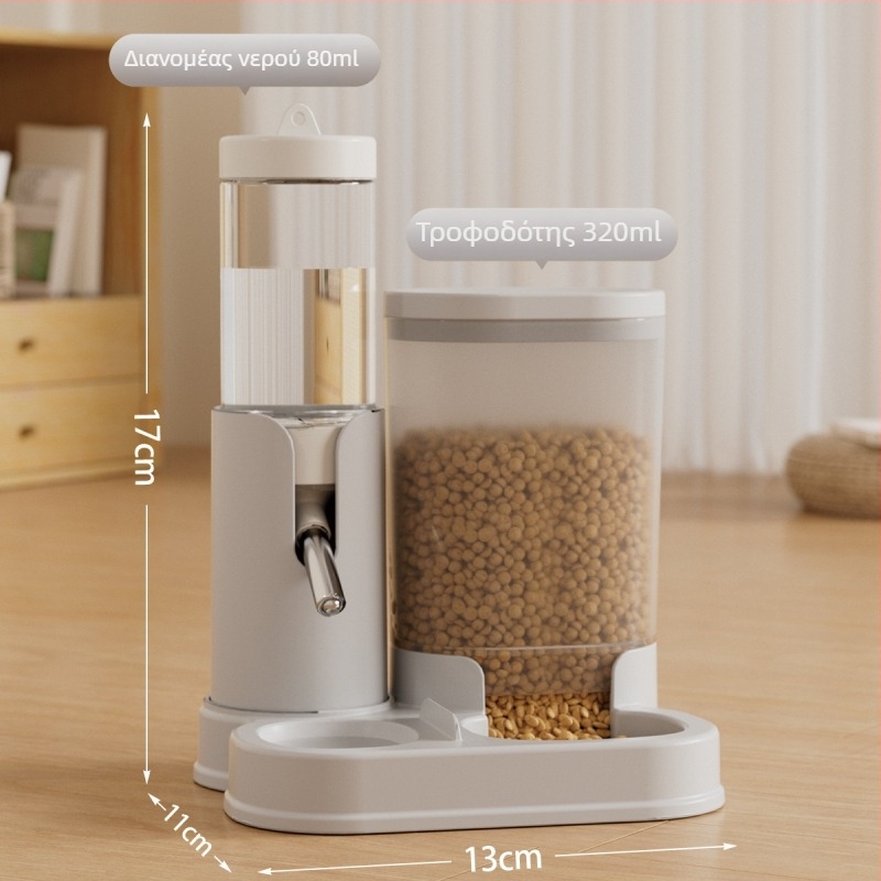 Χάμστερ αυτόματο δοχείο πόσης και τροφής, 2-σε-1 διανομέας νερού, υλικό PP, προέλευση Zhejiang