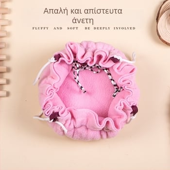 Χάμστερ βαμβακερή φωλίτσα, ωοειδές σχήμα, διατηρεί τη ζεστασιά, στυλ καρτούν