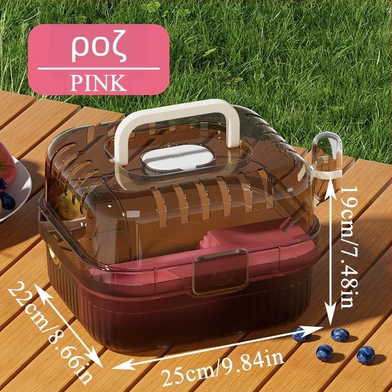 Κλουβί για χάμστερ – PP υλικό, τετράγωνο σχήμα, αεριζόμενο και διαπνέον, κατάλληλο για εσωτερική χρήση