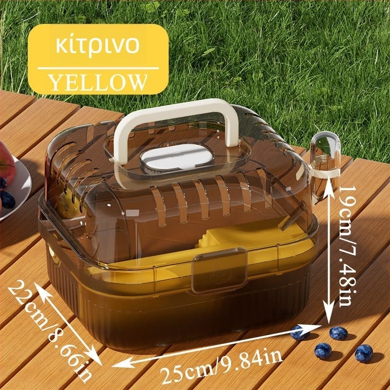 Κλουβί για χάμστερ – PP υλικό, τετράγωνο σχήμα, αεριζόμενο και διαπνέον, κατάλληλο για εσωτερική χρήση