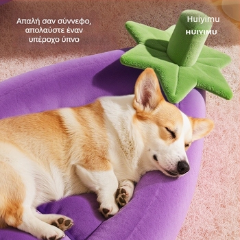 Φωλίτσα σκύλου από βελούδο κρυστάλλινο με αφρό μνήμης, αποσπώμενο και πλένεται