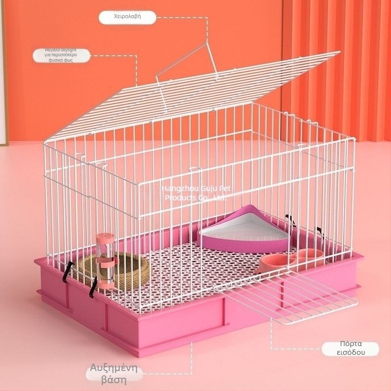 Κλουβί κουνελιών οικιακής χρήσης, ανθεκτικό στα πιτσιλίσματα, ενισχυμένη κατασκευή για κουνέλια και ινδικά χοιρίδια (Υλικό: πλαστικό; Μάρκα: GUOJJ; Κατηγορία προϊόντος: φωλιά κατοικίδιων)