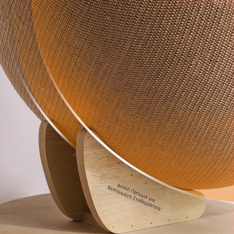 Σύστημα για γάτες: συνδυασμένη σανίδα γρατσουνίσματος και φωλιά, αναπνεύσιμη κατασκευή από πλάκα, για εσωτερική χρήση