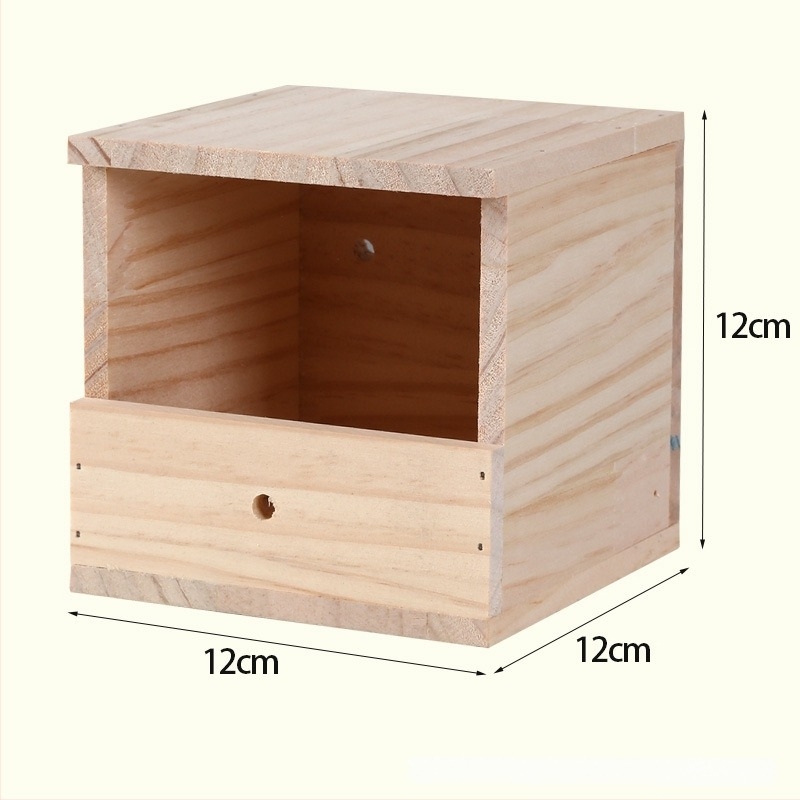 Ξύλινο κουτί φωλιάς για παπαγάλους, από ξύλο, προέλευση Σαντόνγκ, μάρκα Happy Parrot, κατάλληλο για πουλιά