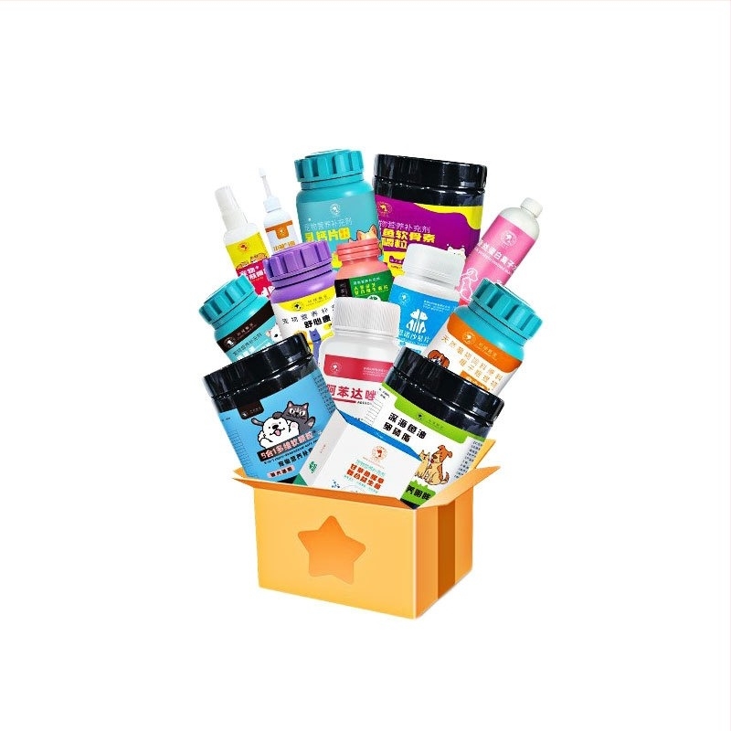 Συνδυασμένα συμπληρώματα υγείας κατοικίδιων: πολυβιταμινικά δισκία με προβιοτικά για γάτες, σκύλους, μικρά ζώα και ερπετά; έλεγχος σχηματισμού τριχών; συσκευασία 200 τεμάχια