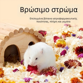 Μαξιλάρι για χάμστερ με άνθη και γρασίδι | αποσμητικό μαξιλάρι | υλικό: λουλούδια και φυτά | μάρκα: Yee | για μικρά κατοικίδια