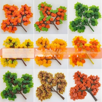 Ψεύτικα κλαδιά με φύλλα σημύδας, μεταξωμένα λουλούδια, κατασκευασμένα με χύτευση, κατάλληλα για γάμους, διακοσμητικά για φωτογράφηση και οικιακή διακόσμηση