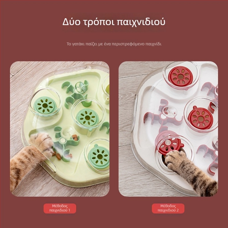 Εκπαιδευτικό παιχνίδι κρυφής τροφής για γάτες και σκύλους, υλικό ABS+PET, διαφανής σφαίρα, αυτόματη τροφοδοσία